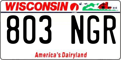 WI license plate 803NGR