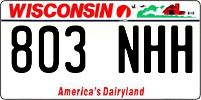 WI license plate 803NHH