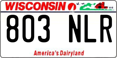 WI license plate 803NLR