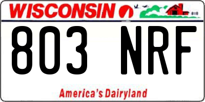 WI license plate 803NRF