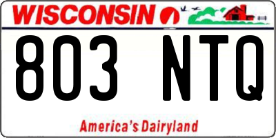 WI license plate 803NTQ
