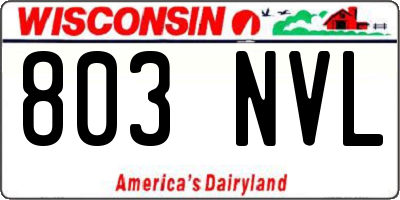 WI license plate 803NVL