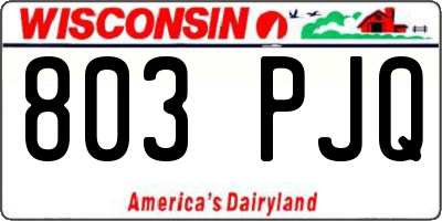 WI license plate 803PJQ