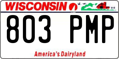 WI license plate 803PMP