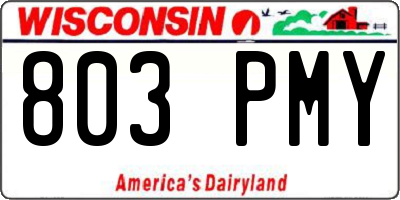 WI license plate 803PMY