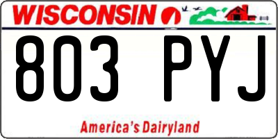 WI license plate 803PYJ