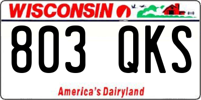 WI license plate 803QKS