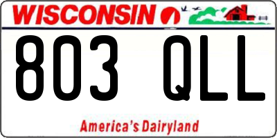 WI license plate 803QLL