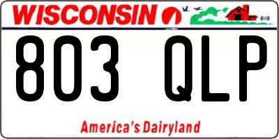 WI license plate 803QLP