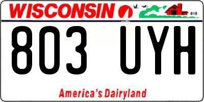 WI license plate 803UYH