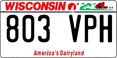 WI license plate 803VPH