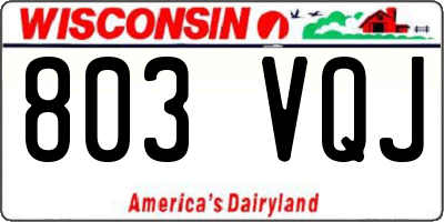 WI license plate 803VQJ