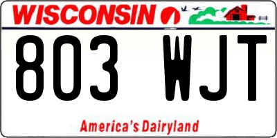 WI license plate 803WJT