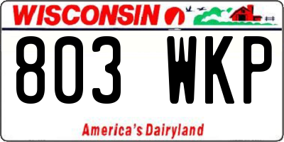 WI license plate 803WKP