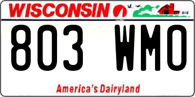 WI license plate 803WMO
