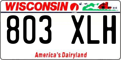 WI license plate 803XLH