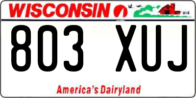 WI license plate 803XUJ