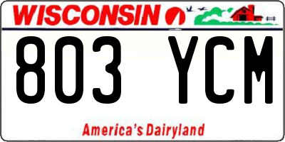 WI license plate 803YCM