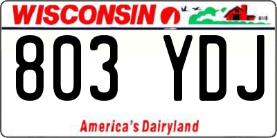 WI license plate 803YDJ