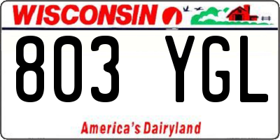 WI license plate 803YGL