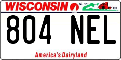 WI license plate 804NEL