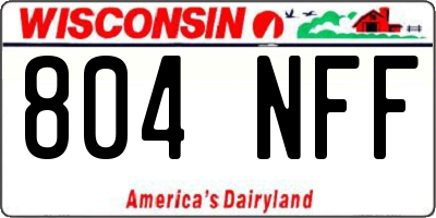 WI license plate 804NFF