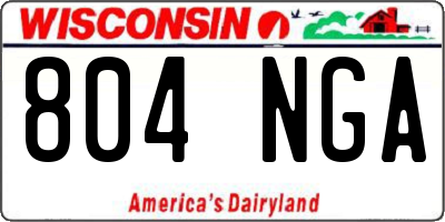 WI license plate 804NGA