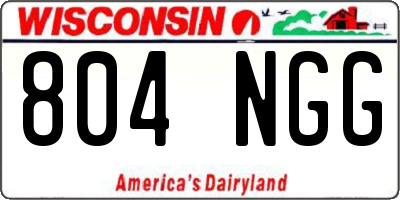 WI license plate 804NGG