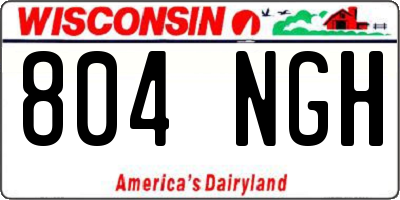 WI license plate 804NGH