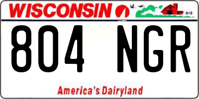 WI license plate 804NGR