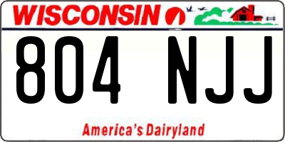 WI license plate 804NJJ