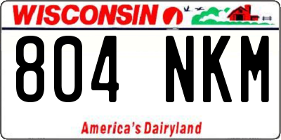WI license plate 804NKM