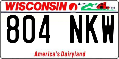 WI license plate 804NKW