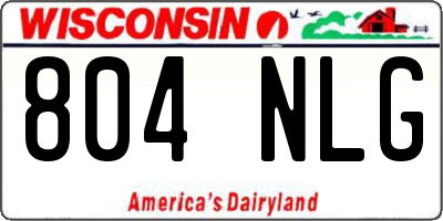 WI license plate 804NLG