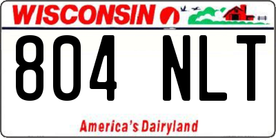 WI license plate 804NLT