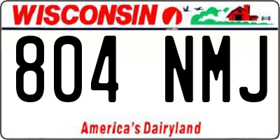 WI license plate 804NMJ