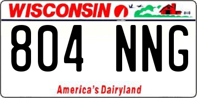 WI license plate 804NNG