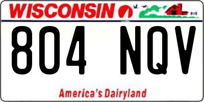 WI license plate 804NQV