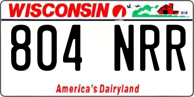 WI license plate 804NRR