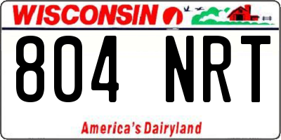 WI license plate 804NRT