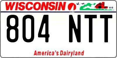 WI license plate 804NTT