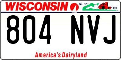 WI license plate 804NVJ