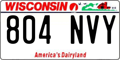 WI license plate 804NVY