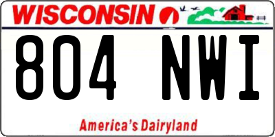 WI license plate 804NWI