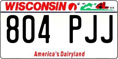 WI license plate 804PJJ