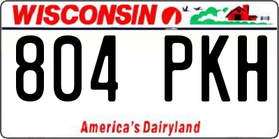 WI license plate 804PKH