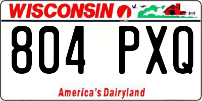 WI license plate 804PXQ