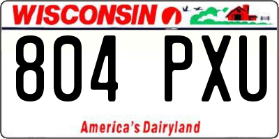 WI license plate 804PXU