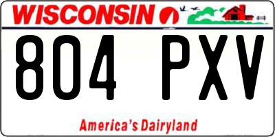 WI license plate 804PXV