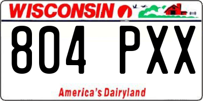 WI license plate 804PXX
